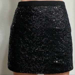 J. CREW BLACK SEQUIN SKIRT